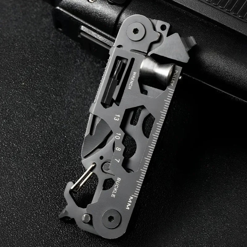 Trail Mate Multi-Tool Card – Folding Knife, Scissors, EDC Gear for Camping, Hiking, Repairs