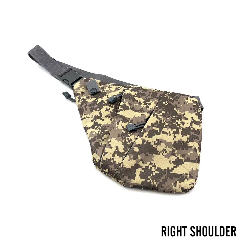 Tactical Chest Shoulder Bag – Concealed Nylon Holster Pack for Hunting, Hiking & Off-Grid Carry | Left/Right Fit