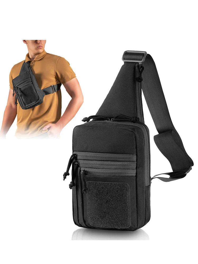 Convertible Tactical Chest Sling Bag – Rugged Crossbody Backpack for Hunting, Hiking & Concealed Carry