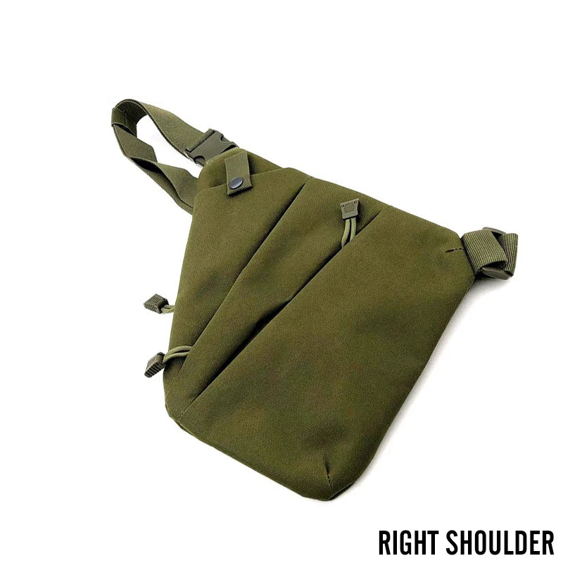 Tactical Chest Shoulder Bag – Concealed Nylon Holster Pack for Hunting, Hiking & Off-Grid Carry | Left/Right Fit