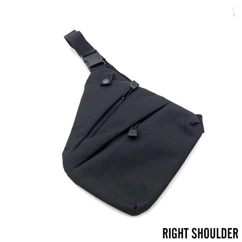 Tactical Chest Shoulder Bag – Concealed Nylon Holster Pack for Hunting, Hiking & Off-Grid Carry | Left/Right Fit