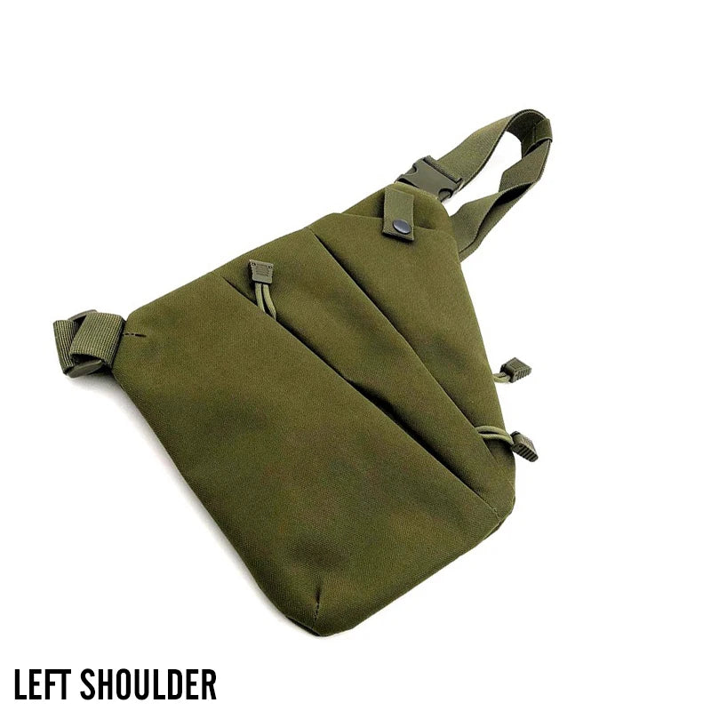 Tactical Chest Shoulder Bag – Concealed Nylon Holster Pack for Hunting, Hiking & Off-Grid Carry | Left/Right Fit
