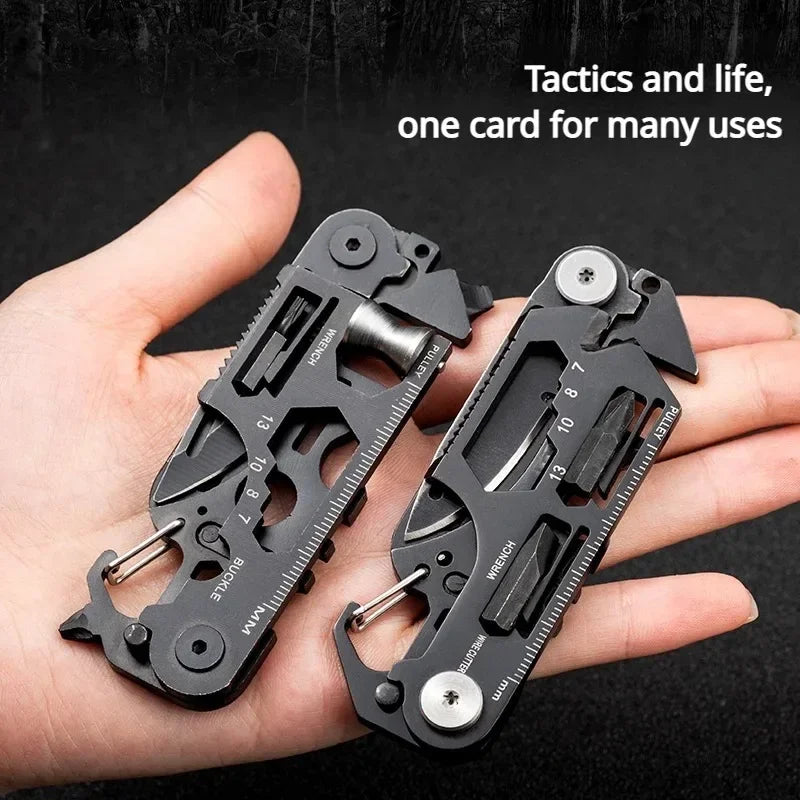 Trail Mate Multi-Tool Card – Folding Knife, Scissors, EDC Gear for Camping, Hiking, Repairs