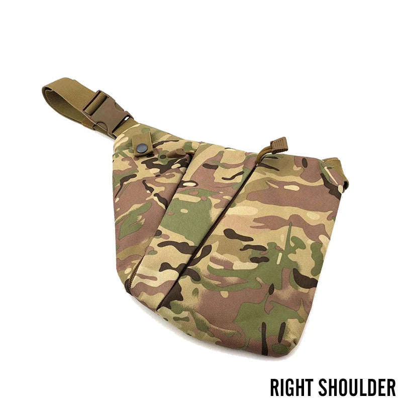 Tactical Chest Shoulder Bag – Concealed Nylon Holster Pack for Hunting, Hiking & Off-Grid Carry | Left/Right Fit