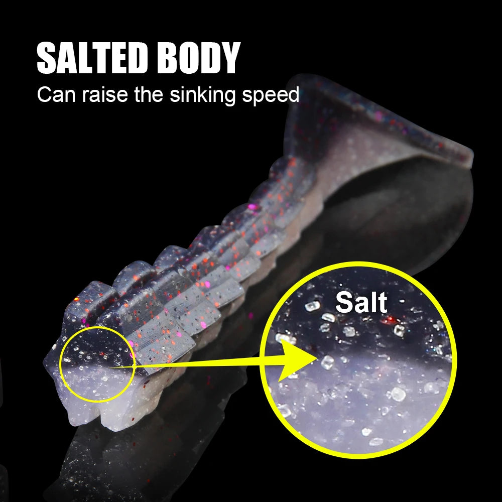 Spinpōler Paddle Tail Fishing Lure – Salted Soft Bait Swimbait (7cm / 9cm / 11.5cm) for Bass, Pike & Trout
