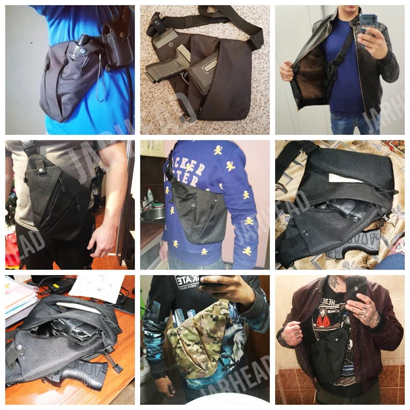 Tactical Chest Shoulder Bag – Concealed Nylon Holster Pack for Hunting, Hiking & Off-Grid Carry | Left/Right Fit