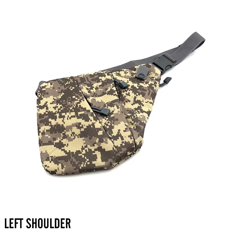 Tactical Chest Shoulder Bag – Concealed Nylon Holster Pack for Hunting, Hiking & Off-Grid Carry | Left/Right Fit
