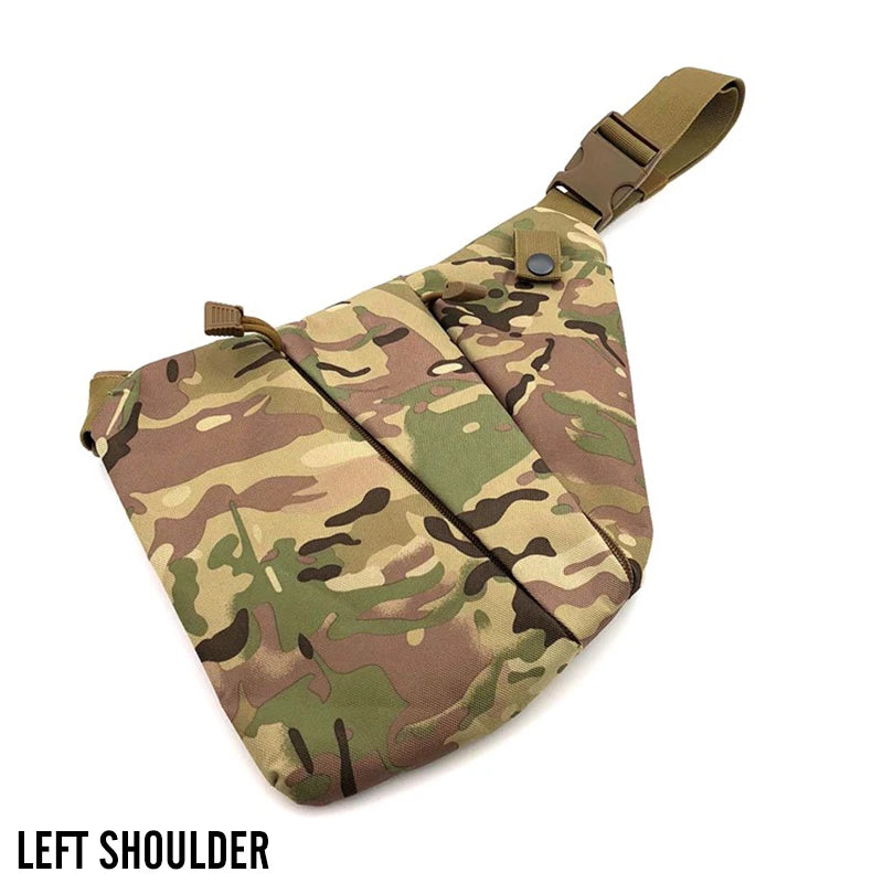 Tactical Chest Shoulder Bag – Concealed Nylon Holster Pack for Hunting, Hiking & Off-Grid Carry | Left/Right Fit