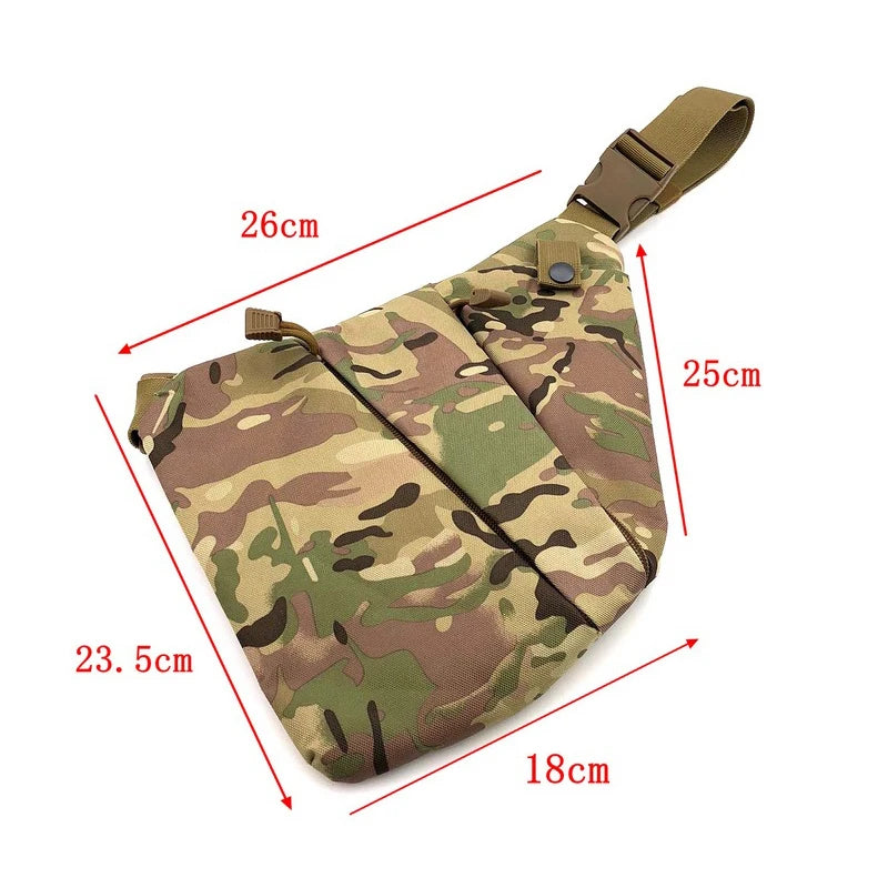 Tactical Chest Shoulder Bag – Concealed Nylon Holster Pack for Hunting, Hiking & Off-Grid Carry | Left/Right Fit
