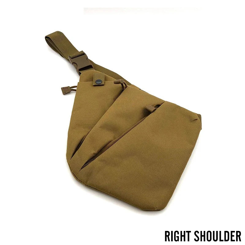 Tactical Chest Shoulder Bag – Concealed Nylon Holster Pack for Hunting, Hiking & Off-Grid Carry | Left/Right Fit