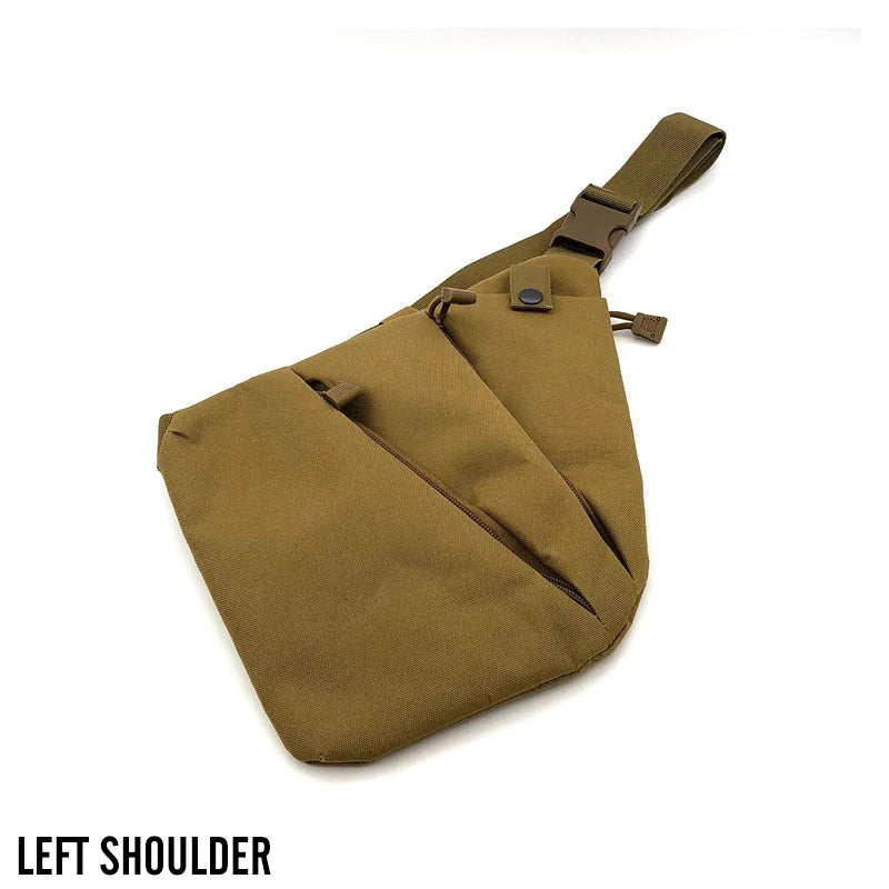 Tactical Chest Shoulder Bag – Concealed Nylon Holster Pack for Hunting, Hiking & Off-Grid Carry | Left/Right Fit