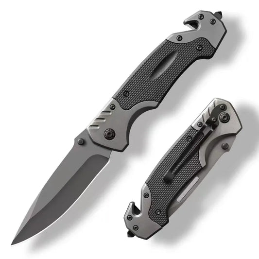 Tactical Folding Pocket Knife – Stainless Steel Survival Tool for Camping, Hiking & Self-Defense (9.5cm Blade)