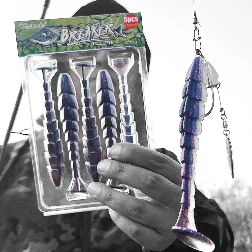 Spinpōler Paddle Tail Fishing Lure – Salted Soft Bait Swimbait (7cm / 9cm / 11.5cm) for Bass, Pike & Trout